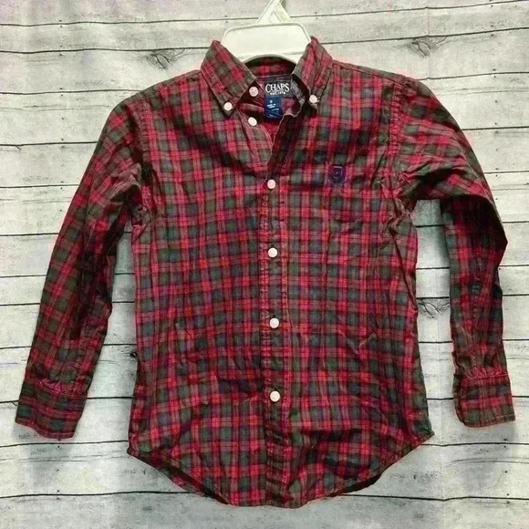 Boys CHAPS Size 5 Dress Shirt A0022 - Picture 1 of 3